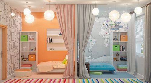 Детская комната для двоих разнополых 