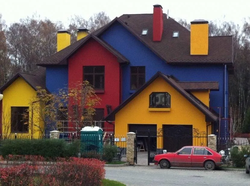 Сочетание цветов для покраски фасада дома: 100 фото и видео-мастер .