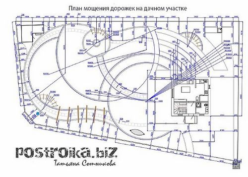 Пошаговая дорожка размеры чертеж